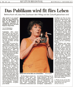 Das Publikum wird ﬁt ﬁirs Leben