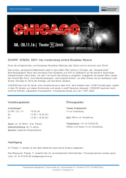 CHICAGO - THE MUSICAL Vorstellungsdetails Öffnungszeiten