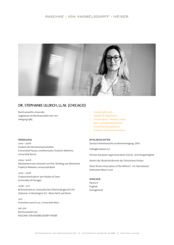 dr. stephanie ullrich, ll.m. (chicago)