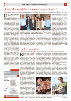 Einander verstehen &ndash; miteinander leben