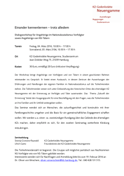 Einander kennenlernen &ndash; trotz alledem