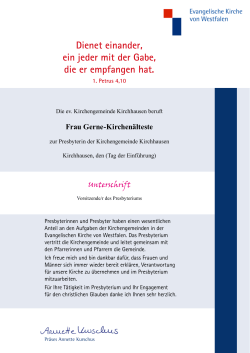 Dienet einander, ein jeder mit der Gabe, die er empfangen hat.