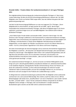 Einander helfen &ndash; Freude erleben: Der Landseniorenverband eV ist