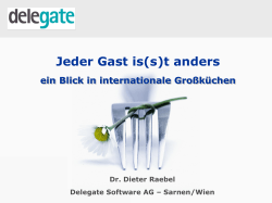 Dr. Dieter Raebel - "Jeder Gast is(s)t anders"
