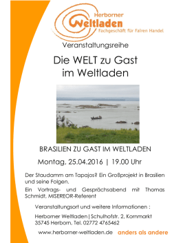 Die WELT zu Gast im Weltladen