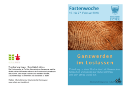 InfoFlyer Fastenwoche 2016
