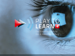 Das Schweizer Forum für Film & Video in der Bildung