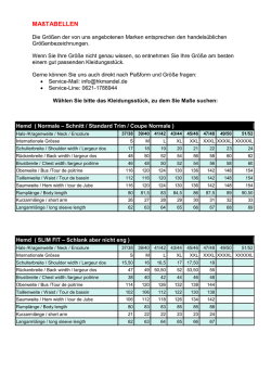 Gr&ouml;&szlig;entabelle