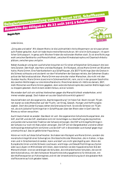 Präsidialrede Regula Rytz - Grüne Partei der Schweiz