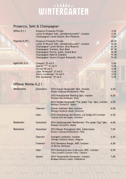 Prosecco, Sekt & Champagner Offene Weine 0,2 l