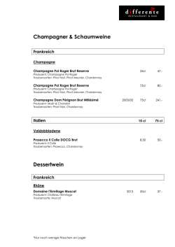 Champagner & Schaumweine Dessertwein