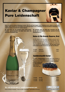 Kaviar & Champagner Pure Leidenschaft
