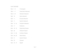 INHALTSANGABE Seite 2 - 3 Champagner Seite 4