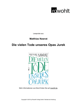 Die vielen Tode unseres Opas Jurek