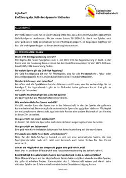 Infoblatt Gelb-Rote Karte