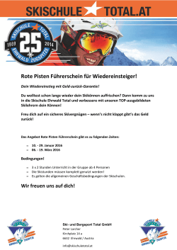 Rote Pisten Führerschein - Skischule Ehrwald Total
