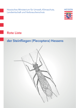 Rote Liste der Steinfliegen - Hess. Ministerium für Umwelt