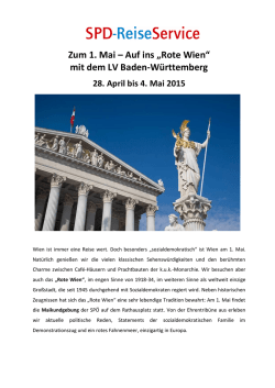 Zum 1. Mai – Auf is „Rote Wie “ mit dem LV - SPD