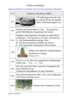 Gr&ouml;&szlig;envorstellungen Sch&auml;tzen, Absch&auml;tzen (PRV) Gib