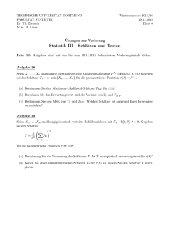 Statistik III - Schätzen und Testen