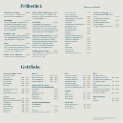 Frühstück Getränke - LICHTBURG Café & Küche