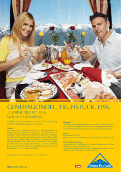 Genussgondel Frühstück. - Serfaus-Fiss