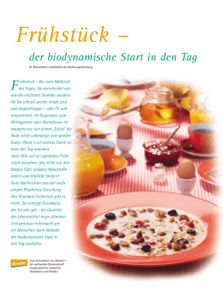 Frühstück –