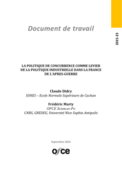 Document de travail - OFCE