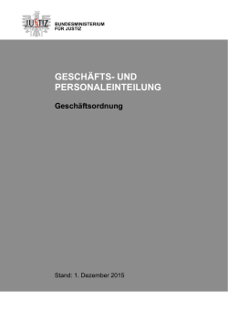 geschäfts- und personaleinteilung