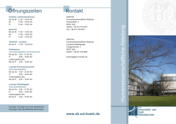 Humanwissenschaftliche Abteilung