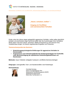 Hauen, schubsen, beißen - Institut für Entwicklung