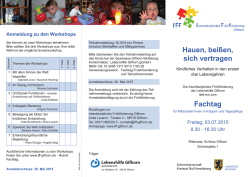 Hauen, bei&szlig;en, sich vertragen Fachtag