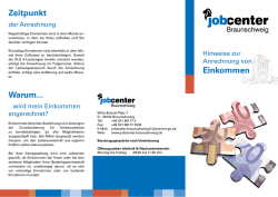 Zeitpunkt Warum... Einkommen