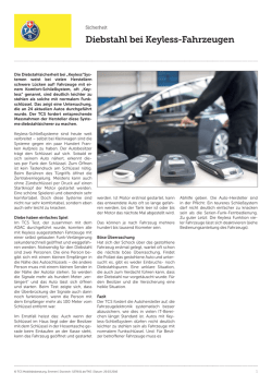 Diebstahl bei Keyless-Fahrzeugen