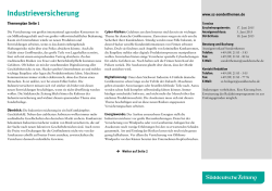 Industrieversicherung - Die Produkte der S&uuml;ddeutschen Zeitung