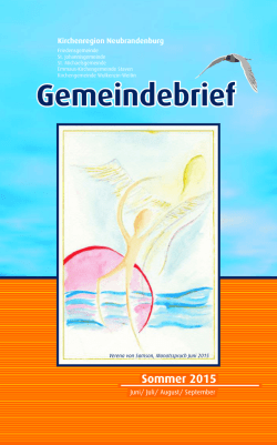 Gemeindebrief - Kirchenregion Neubrandenburg