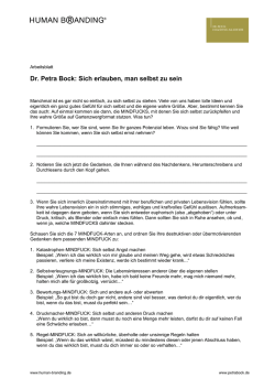 Dr. Petra Bock: Sich erlauben, man selbst zu sein