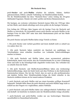 Die Steckerle Story prefo-Stecker und prefo