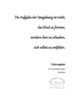 Jahresplan 20152016 PDF - Kath. Kindertagesst&auml;tte St. Laurentius