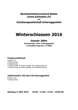 Schiessplan Winterschiessen BSV Baden 2016