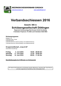 Verbandsschiessen 2016 - Schützengesellschaft Döttingen