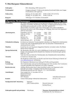 Schiessplan 9-Klausschiessen 2015 - SG Matzingen