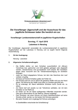 Die Vorarlberger J&auml;gerschaft und der Ausschuss f&uuml;r das jagdliche