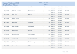 Husum Triathlon 2015 Ergebnisliste Männer - Hallig