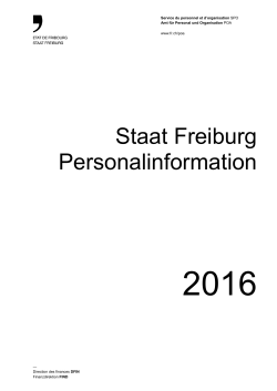 Staat Freiburg Personalinformation