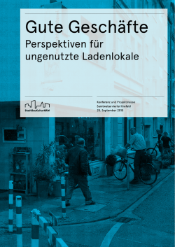 Gute Gesch&auml;fte - StadtBauKultur NRW