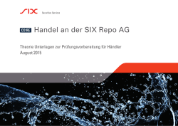Handel an der SIX Repo AG