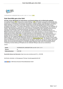 Gute Gesch&auml;fte ganz ohne Geld