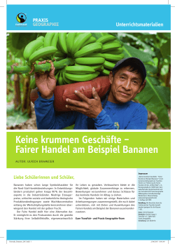 Keine krummen Geschäfte – Fairer Handel am Beispiel Bananen