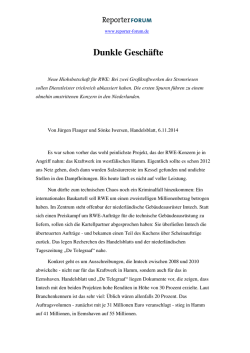 Dunkle Gesch&auml;fte - Reporter